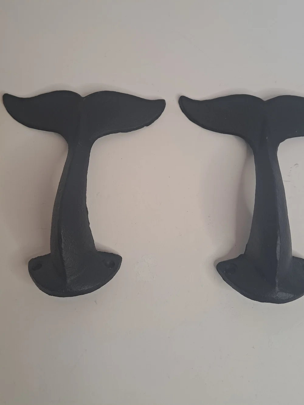 Nautical Ocean Themed Whale Tail Coat Hooks NIB. Great for the Beach House